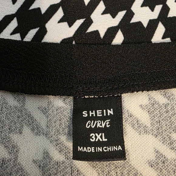 SHEIN Black and White Houndstooth Mini Dress - Picture 5 of 6